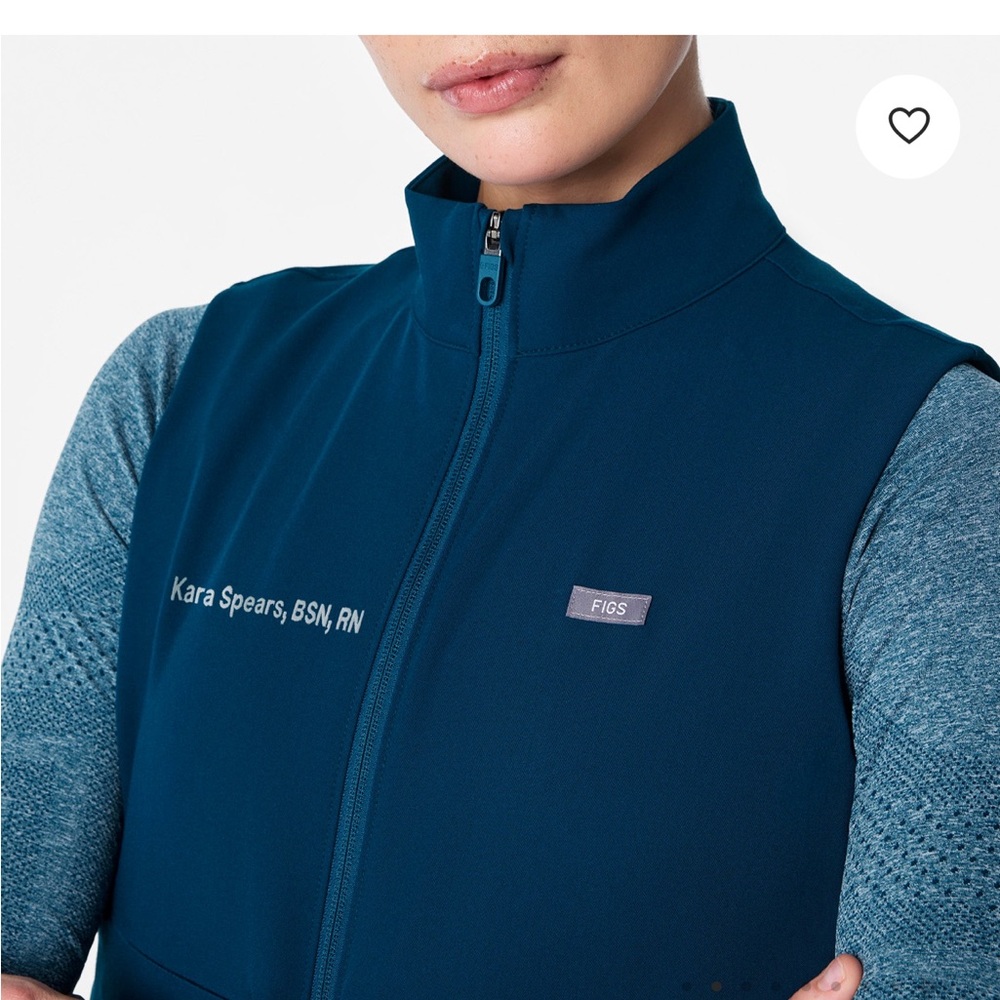 NEW FIGS Sydney Scrub Vest deep reef Jacket